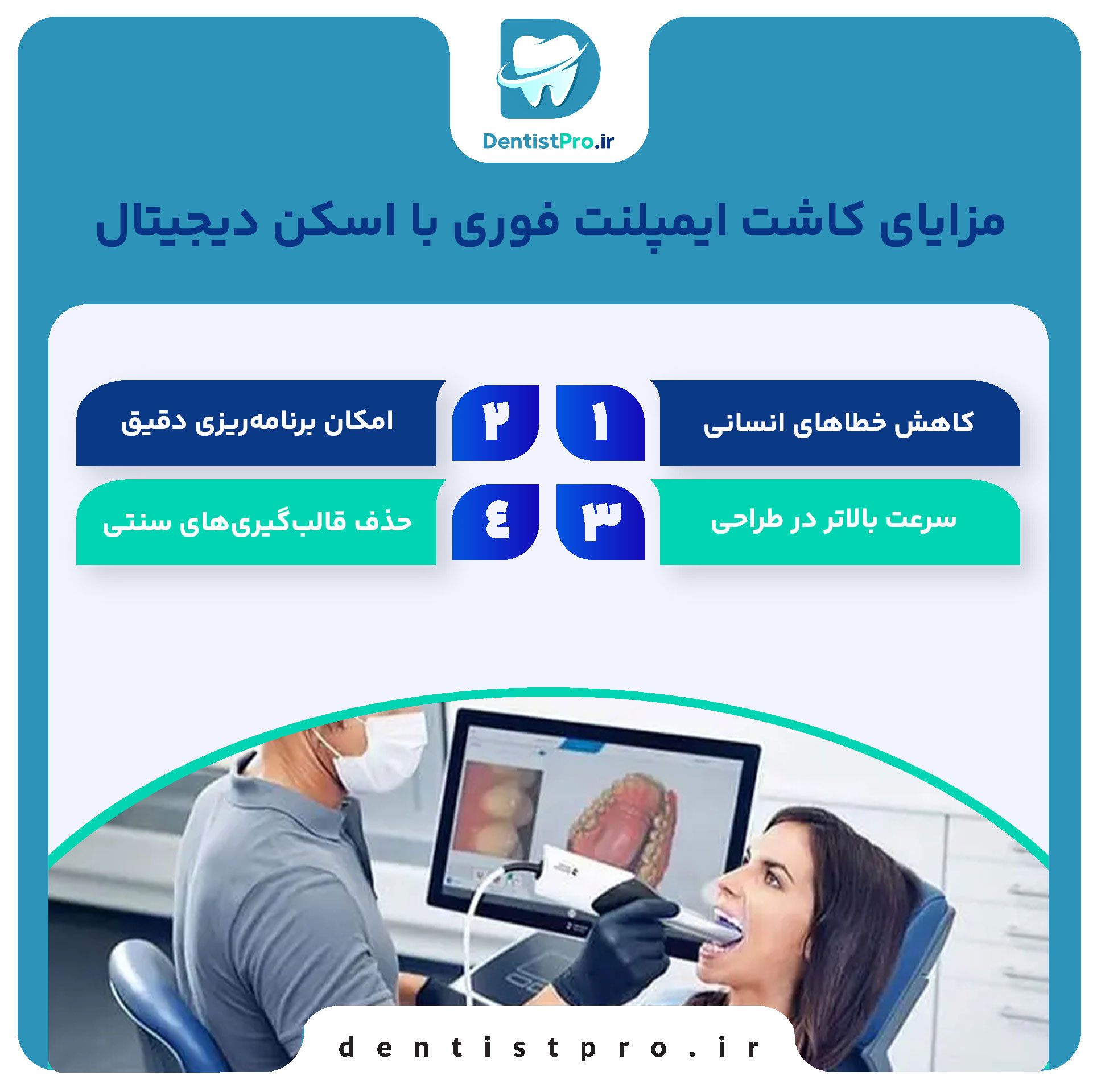 کاشت ایمپلنت فوری با اسکن دیجیتال: انقلابی در دنیای دندان‌پزشکی