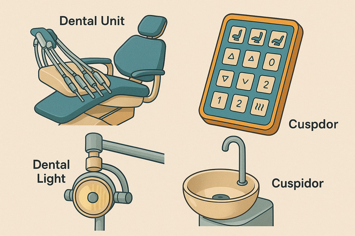 راهنمای کامل آشنایی با اجزای یونیت دندانپزشکی 25 راهنمای کامل آشنایی با اجزای یونیت دندانپزشکی